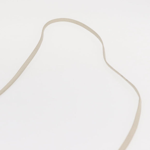 Salvatore Ferragamo Vala Shoulder Bag Leather White Gold Auth BA7675