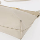 Salvatore Ferragamo Vala Shoulder Bag Leather White Gold Auth BA7675-15