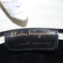 Salvatore Ferragamo Vala Shoulder Bag Leather White Gold Auth BA7675-12