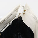 Salvatore Ferragamo Vala Shoulder Bag Leather White Gold Auth BA7675-19