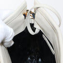 Salvatore Ferragamo Vala Shoulder Bag Leather White Gold Auth BA7675-20