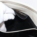 Salvatore Ferragamo Vala Shoulder Bag Leather White Gold Auth BA7675-21