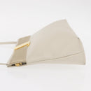 Salvatore Ferragamo Vala Shoulder Bag Leather White Gold Auth BA7675-5