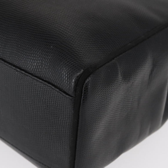 Salvatore Ferragamo Vala Tote Bag Leather Black Gold Auth BA7676