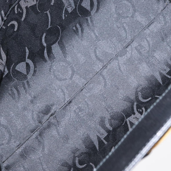 Salvatore Ferragamo Vala Tote Bag Leather Black Gold Auth BA7676