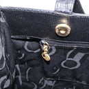 Salvatore Ferragamo Vala Tote Bag Leather Black Gold Auth BA7676-20