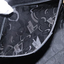 Salvatore Ferragamo Vala Tote Bag Leather Black Gold Auth BA7676-21