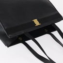 Salvatore Ferragamo Vala Tote Bag Leather Black Gold Auth BA7676-7