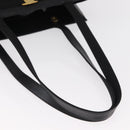 Salvatore Ferragamo Vala Tote Bag Leather Black Gold Auth BA7676-8