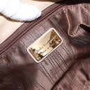 Salvatore Ferragamo Gancini Tote Bag Leather Beige Gold Auth BA7677-10