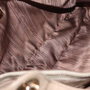 Salvatore Ferragamo Gancini Tote Bag Leather Beige Gold Auth BA7677-11