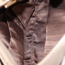 Salvatore Ferragamo Gancini Tote Bag Leather Beige Gold Auth BA7677-20