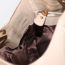 Salvatore Ferragamo Gancini Tote Bag Leather Beige Gold Auth BA7677-21