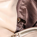 Salvatore Ferragamo Gancini Tote Bag Leather Beige Gold Auth BA7677-23