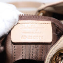 Salvatore Ferragamo Gancini Tote Bag Leather Beige Gold Auth BA7677-12