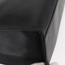 VALENTINO Shoulder Bag Leather Black Gold Auth BA7678-9