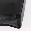 VALENTINO Shoulder Bag Leather Black Gold Auth BA7678-15