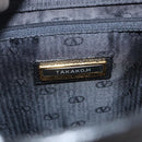 VALENTINO Shoulder Bag Leather Black Gold Auth BA7678-18