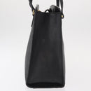 VALENTINO Shoulder Bag Leather Black Gold Auth BA7678-4
