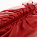 BOTTEGA VENETA The Chain Shoulder Bag Leather Red Silver Auth BA7679V-10