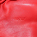 BOTTEGA VENETA The Chain Shoulder Bag Leather Red Silver Auth BA7679V-18