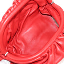 BOTTEGA VENETA The Chain Shoulder Bag Leather Red Silver Auth BA7679V-11