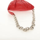 BOTTEGA VENETA The Chain Shoulder Bag Leather Red Silver Auth BA7679V-7