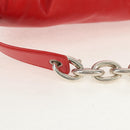 BOTTEGA VENETA The Chain Shoulder Bag Leather Red Silver Auth BA7679V-8