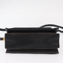 GIVENCHY Chain Shoulder Bag Leather Black Gold Auth BA7680-5