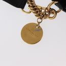 GIVENCHY Chain Shoulder Bag Leather Black Gold Auth BA7680-10