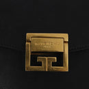 GIVENCHY Chain Shoulder Bag Leather Black Gold Auth BA7680-19