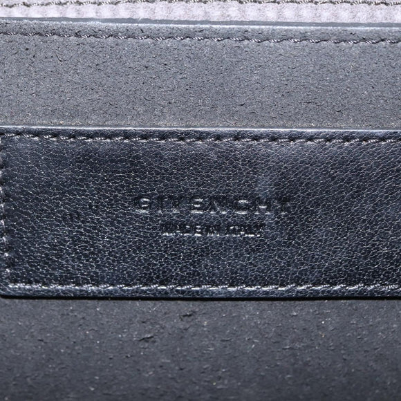 GIVENCHY Chain Shoulder Bag Leather Black Gold Auth BA7680