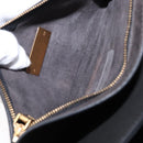 GIVENCHY Chain Shoulder Bag Leather Black Gold Auth BA7680-12