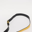 FENDI Hand Bag Leather 2way Yellow Gold Auth BA7681-15