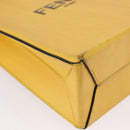 FENDI Hand Bag Leather 2way Yellow Gold Auth BA7681-9