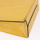 FENDI Hand Bag Leather 2way Yellow Gold Auth BA7681-17