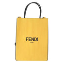 FENDI Hand Bag Leather 2way Yellow Gold Auth BA7681-13