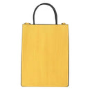 FENDI Hand Bag Leather 2way Yellow Gold Auth BA7681-2