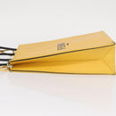 FENDI Hand Bag Leather 2way Yellow Gold Auth BA7681-4