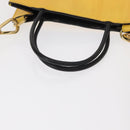 FENDI Hand Bag Leather 2way Yellow Gold Auth BA7681-7