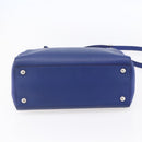 FENDI Petite To Jules Hand Bag Leather 2way Blue Silver Auth BA7682-11