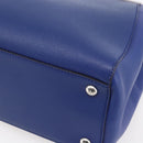 FENDI Petite To Jules Hand Bag Leather 2way Blue Silver Auth BA7682-12