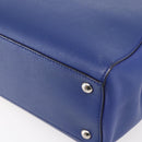 FENDI Petite To Jules Hand Bag Leather 2way Blue Silver Auth BA7682-14