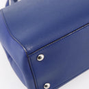 FENDI Petite To Jules Hand Bag Leather 2way Blue Silver Auth BA7682-15