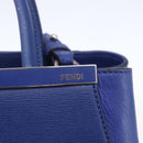 FENDI Petite To Jules Hand Bag Leather 2way Blue Silver Auth BA7682-16