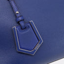 FENDI Petite To Jules Hand Bag Leather 2way Blue Silver Auth BA7682-17