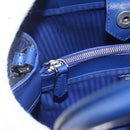 FENDI Petite To Jules Hand Bag Leather 2way Blue Silver Auth BA7682-19