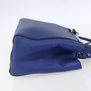 FENDI Petite To Jules Hand Bag Leather 2way Blue Silver Auth BA7682-5