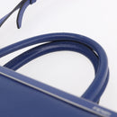 FENDI Petite To Jules Hand Bag Leather 2way Blue Silver Auth BA7682-8