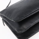 CELINE Trio Small Shoulder Bag Leather Black Gold Auth BA7683-16